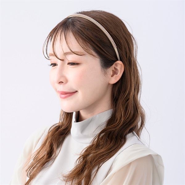 新品　Complex Biz ヘアバンド カチューシャ スワロフスキー クリスタルメッシュ ヘアバンド(ピンク) | ヘアバンド | COMPLEX