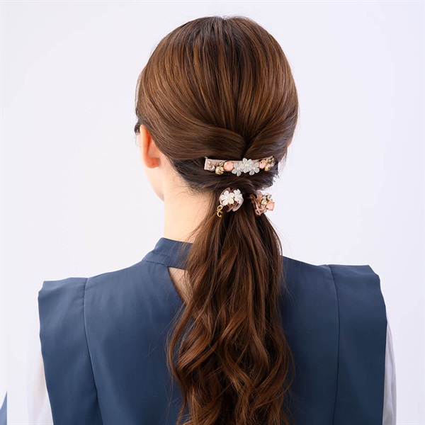 SALE40%OFF フローラルドルチェ バレッタ(ライトピンク