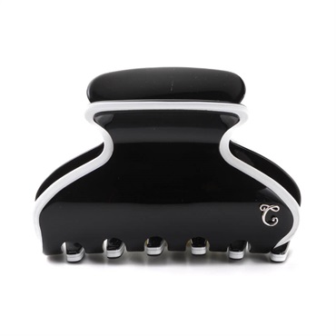 SALE50%OFF ベーシックバイカラー バンスクリップ M(ブラック)