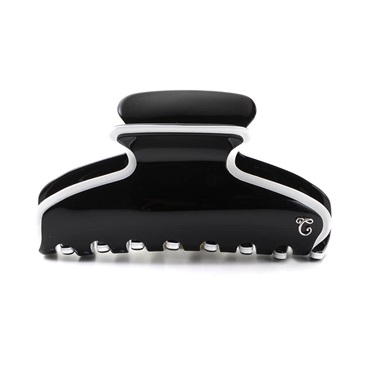 SALE50%OFF ベーシックバイカラー バンスクリップ L(ブラック)