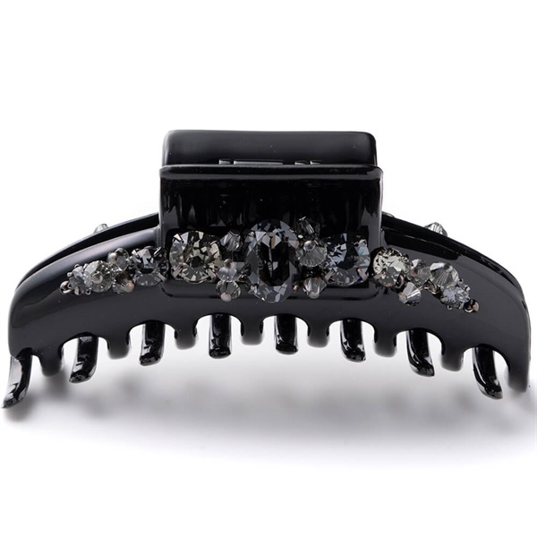 ラインドストーン バンスクリップ(ブラック)