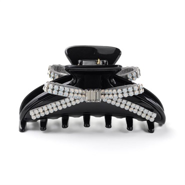 クリスタルメッシュパヴェ バンスクリップ(ホワイト)