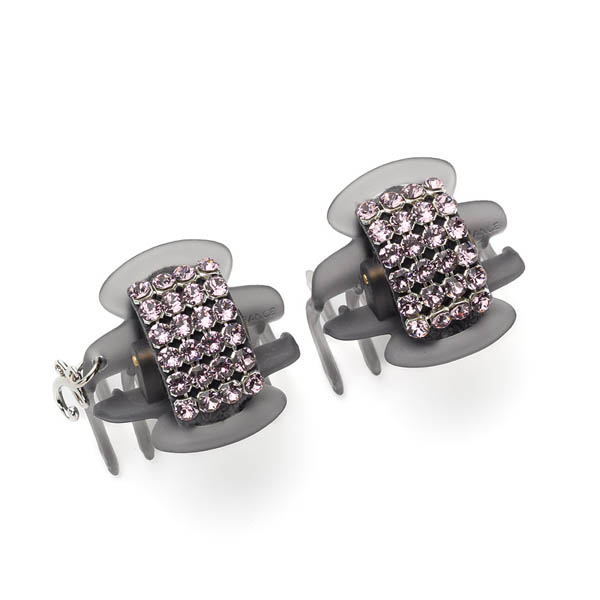 2/20発売 ダブルクリスタルメッシュ ホイップクリップ2個セット(ペールパープル)