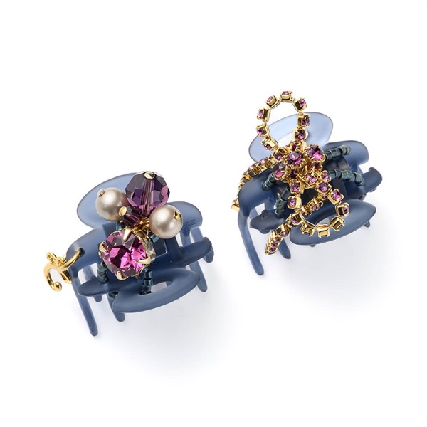 テンダリーリボン ホイップクリップ2個セット(ダークピンク)