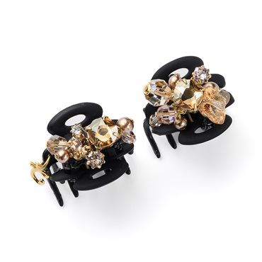 クリスタルアミュレット ホイップクリップ2個セット(ゴールドカラー)