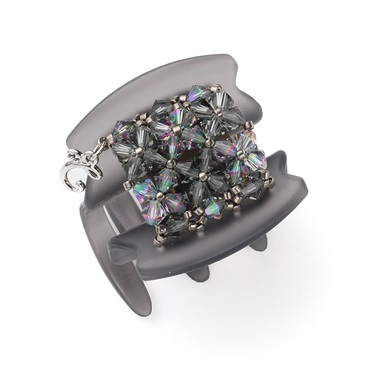 フローラルアイス デザートクリップ 中(グレー)