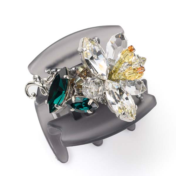 4/24発売 ファンフラワー「ユリ」  デザートクリップ 中(クリスタル)