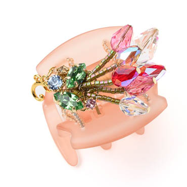 ファンフラワー「チューリップ」 デザートクリップ 中(ピンク)