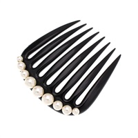 ポライトノーマルパール フレンチコーム(ブラック)