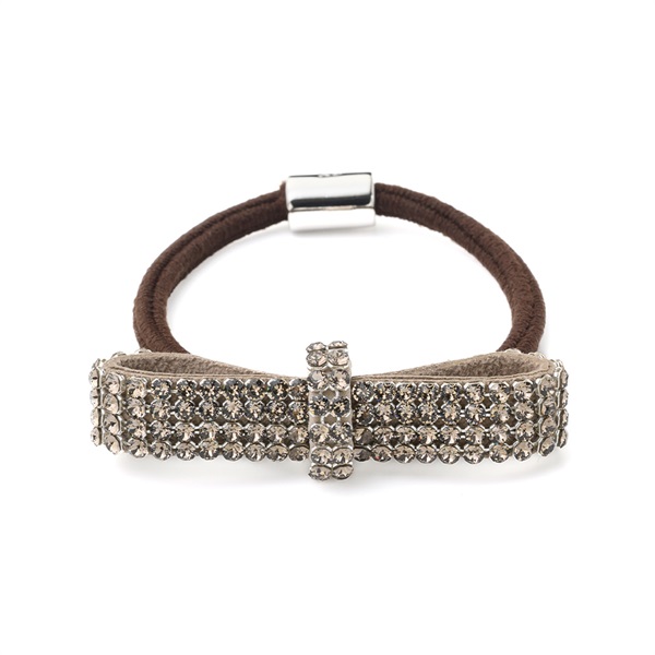 クリスタルメッシュヘム ポニー(ベージュ)