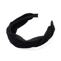 クラシカルプリーツ フレキシフィットヘアバンド(ブラック)