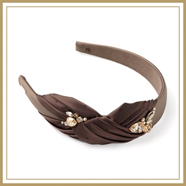 ジオラムリボン フレキシフィットヘアバンド(ブラウンミックス)