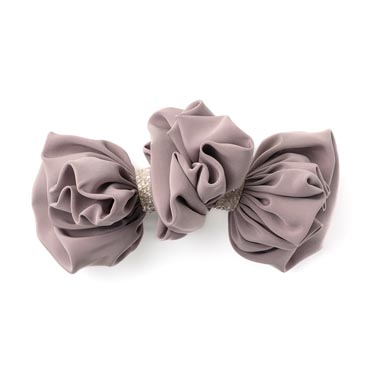 ラフィネリボン バレッタ(ピンクベージュ)