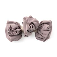 ラフィネリボン バレッタ(ピンクベージュ)