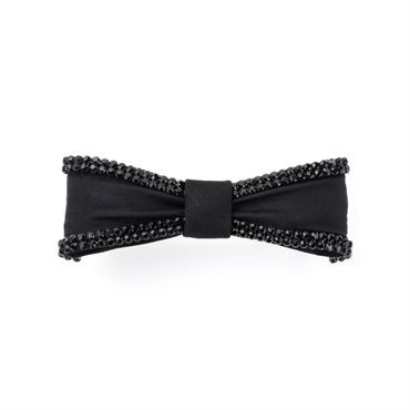 クリスタルメッシュヘム バレッタ(ブラック)