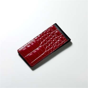 ROIS ROIA クロコダイルスマホカバー （シャイニングレッド）