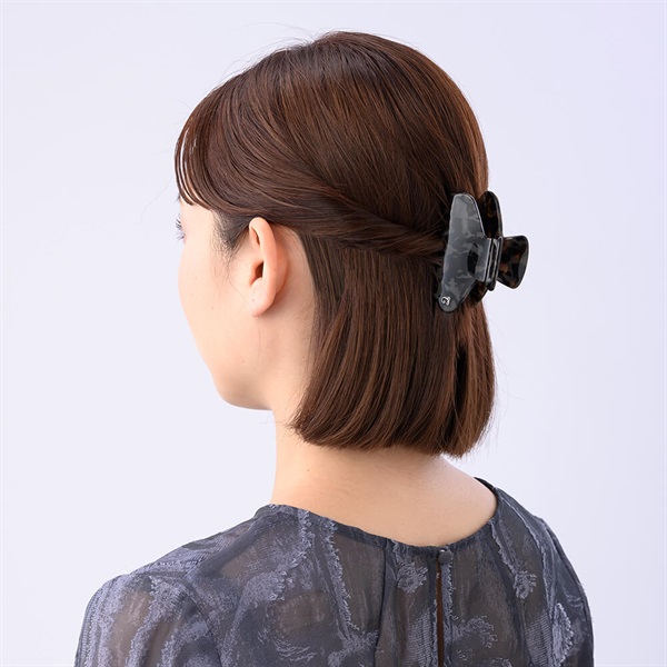COMPLEX BIZ ヘアクリップ ブラック レディブレードベルベット デザートクリップ 中(ブラック