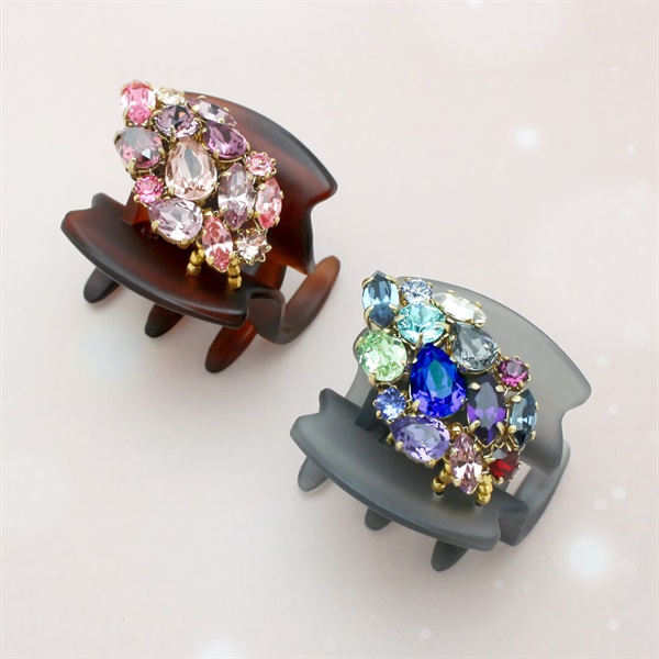 販路限定】クリスタルビジュー デザートクリップ 中(マルチカラー